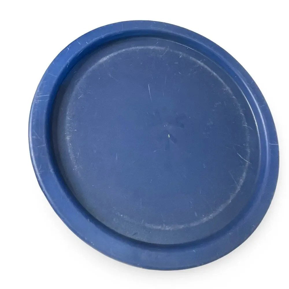 Tupperware One Touch Canister C Set of 3 2709A White Blue Lid 2419A Stackable
